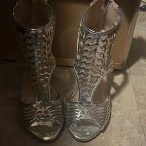Silver heels
